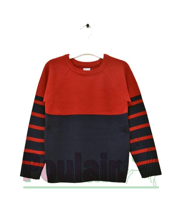 Πουλόβερ Μπλε Κόκκινο