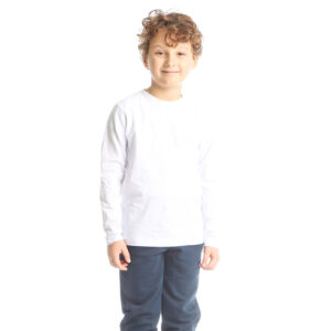 Παιδική Μπλούζα Μακρυμάνικη Λευκή Παρέλασης Για Αγόρι