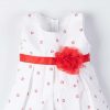 Παιδικό Φόρεμα "Red Flower" Λευκό/Κόκκινο New College | Poulain.gr