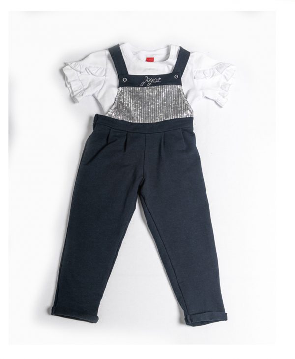 Σαλοπέτα Με Παγιέτες & Κοντομάνικη Μπλούζα 211171 Joyce