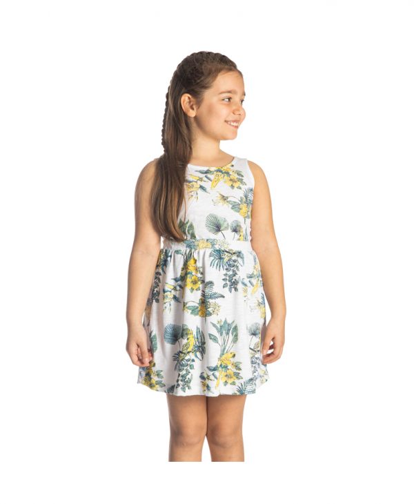 Παιδικό Φόρεμα Λευκό "Parrots" 211563 Joyce