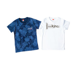 2 Παιδικές Μπλούζες Κοντομάνικες "Think Tropical" Μπλε & Λευκό 13994 Joyce