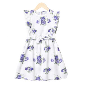 Παιδικό Φόρεμα "Violet" Λευκό Εμπριμέ