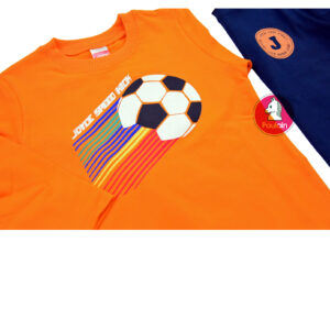 Σετ 2 Μπλούζες Μακρυμάνικες "Football" Πορτοκαλί & Μπλε 2264805 Joyce