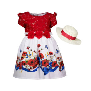 Βρεφικό Φόρεμα Εβίτα Με Καπέλο 202505