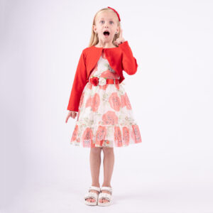 Παιδικό Φόρεμα Με Μπολερό Κόκκινο 242207 Εβίτα