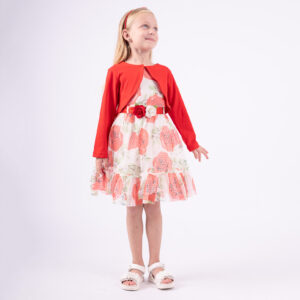 Παιδικό Φόρεμα Με Μπολερό Κόκκινο 242207 Εβίτα