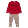 Παιδικό Σετ Μπλούζα Φούτερ Κόκκινη Με Κολάν Joyce