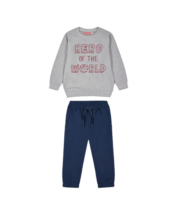 Παιδική Φόρμα Φούτερ Γκρι Μελανζέ/Μπλέ Energiers