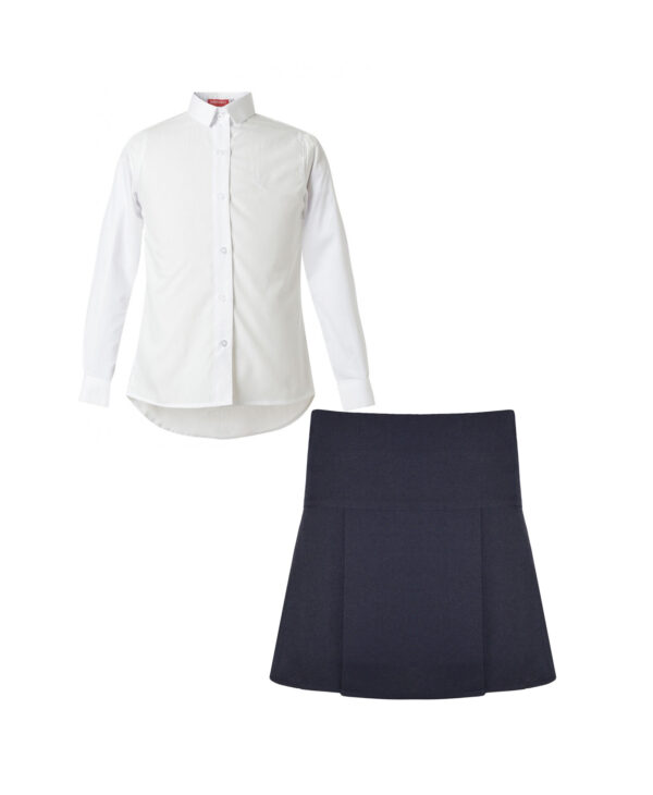 Σετ Παρέλασης Φούστα Μπλε & Πουκάμισο Λευκό Energiers