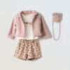Παιδικό Σετ 4τμχ Με Σορτς & Μπλούζα, Παλτό & Τσαντάκι Εβίτα
