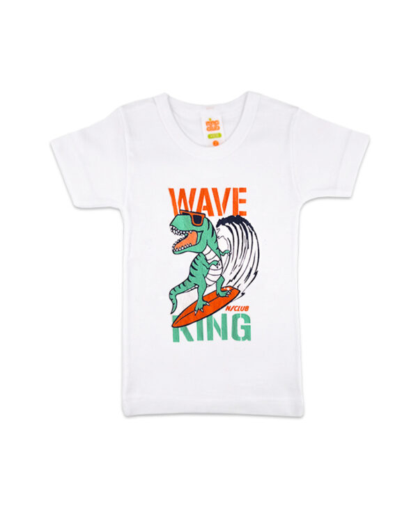 Φανελάκι Κοντομάνικο Λευκό Με Σχέδιο Nina Club