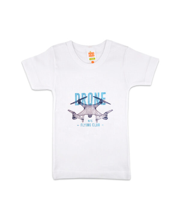 Φανελάκι Κοντομάνικο Λευκό Με Σχέδιο Nina Club